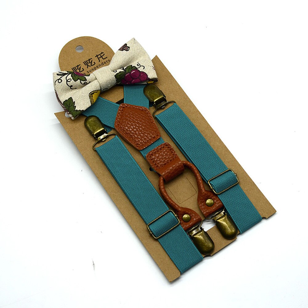 Boys Suspenders Bow Tie Set